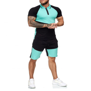 Vente en gros fabricant pakistanais logo personnalisé T-Shirt ensemble court vêtements d'été décontracté blanc col haut de qualité supérieure coton homme Twin ensemble - Product Image 5