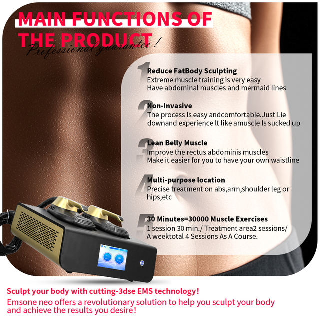 Ems Muscle Stimulator RF Machine Fat Burning Weight Loss Device for Beauty Use Portable RF Body Contouring Machine Emsone NEO