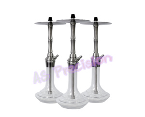 2024 Custom Luxury Fashion Design Detachable Russian Shisha Hookah Set High Quality Glass 304 Stainless Steel New Style Frosted - Product Image 3
