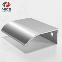 Profilé en L en aluminium, barre en L continue, léger, anodisé clair, profilé de poignée en forme de L, décorations, couleur personnalisée, durable