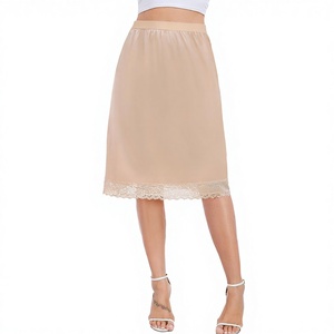 TAOP&ZA Nouvelle Collection Printemps 2026 – Jupe Midi Évasée Taille Haute en Satin Style Vintage Européen et Américain avec Bordure en Dentelle 2918 - Product Image 2