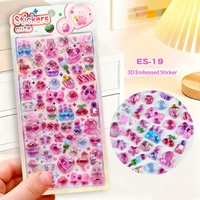 Nouveaux autocollants en plastique 3D en relief cristal, motifs animaux mignons et adorables, pour décoration de journal de nature et DIY de maternité, pour le marché international