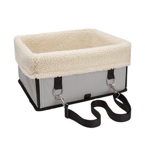 Portable Foldable <strong>Dog</strong> Booster Seat <strong>for</strong> <strong>Cars</strong> Adjustable <strong>Car</strong> Seat Travel <strong>Carrier</strong> Zipper Closure Safety Strap Printed Polyester - Product Image 1