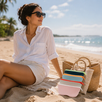 Sac de rangement en silicone pour lunettes de soleil, moderne, pour l'extérieur, écologique, sans BPA, prix d'usine, vente chaude