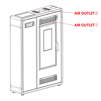 Poêle à granulés de biomasse CE EN16510 KM0802E, design moderne et fin, écologique, haute efficacité, sans fumée, pour une utilisation dans 2 pièmes.