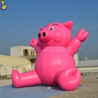 Ballon gonflable rose au sol, modèle de cochon gonflable géant pour la publicité/événement/fête