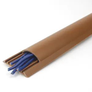 Fil électrique ignifuge câble isolé en pvc pour le travail à domicile pvc 50x14mm câble de canal marron avec couvercle organisateur sous le bureau