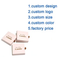 Boîte cadeau personnalisée en papier mat rose avec tiroir coulissant pour bijoux, colliers, boucles d'oreilles, bracelets