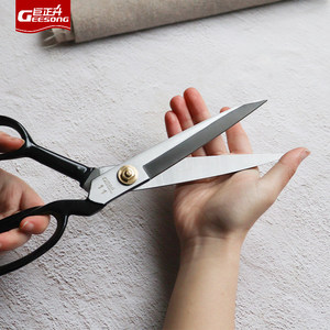 Ciseaux de tailleur industriels de qualité supérieure, 11 pouces, en acier au manganèse, lisses, blanc/noir, pour la couture et la <span class=keywords><strong>coupe</strong></span> de tissus - Product Image 3