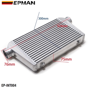Epman đua phía trước gắn kết nhôm <span class=keywords><strong>intercooler</strong></span> Bar & tấm 450x300x76mm đầu vào Outlet 3 ''(76mm) Turbo Inter Cooler EP-INT004 - Product Image 2