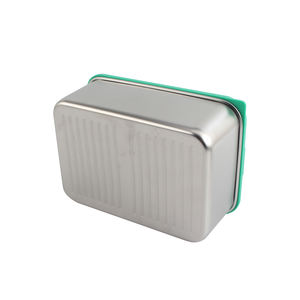 Ensemble de boîtes à lunch en acier inoxydable de haute qualité avec couvercles en silicone hermétiques, contenants de stockage alimentaire anti-fuite, boîte bento écologique - Product Image 5
