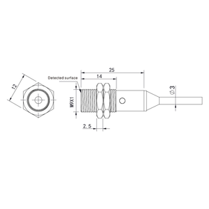 สวิตช์แม่เหล็กความแม่นยำสูง MR-P25 MR-P26 ระดับ IP65 12-24VDC เซ็นเซอร์แม่เหล็ก NPN สำหรับการนำทางและการตรวจจับตำแหน่ง - Product Image 3