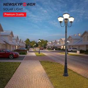 Lampadaire <span class=keywords><strong>solaire</strong></span> de haute qualité en gros, configuration double ou triple tête, luminosité nocturne constante pour parcs et espaces commerciaux - Product Image 4