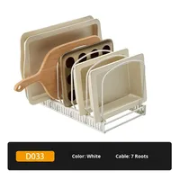 Étagère de rangement métallique réglable pour la cuisine, pour bols, assiettes, casseroles et moules à gâteaux - Organisateur de placard moderne pour comptoir