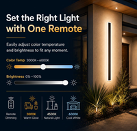Applique murale LED extérieure, 23,6 pouces, applique murale moderne LED pour porche et patio, éclairage extérieur noir, applique murale pour entrée