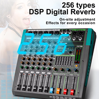 Console de mixage audio professionnelle OEM GT6 avec amplificateur intégré 350W*2 pour karaoké en direct