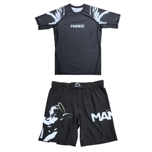 Ensemble short et rashguard pour homme pour le MMA, le Jiu-Jitsu et le grappling, en Spandex/Polyester, séchage rapide - Product Image 1