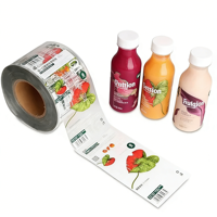 Étiquette autocollante personnalisée en vinyle imperméable avec impression UV CMYK pour bouteille de boisson