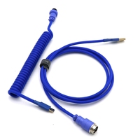 Connecteur d'aviateur en spirale, fait à la main, clavier mécanique, paracorde, enroulé inversée de Type C, câble USB
