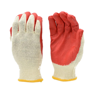 Exacheap Mination-Guantes de trabajo pesado en polvo, guantes mecánicos de látex de caucho de poliéster arrugado con media capa negra para construcción - Product Image 4