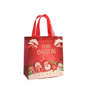 Bolsa de Regalo Navideña de Tela No Tejida de Alta Calidad, Laminada, con Diseño de Letras, para Envolver Regalos de Navidad, Novedad 2025 - Product Image 1