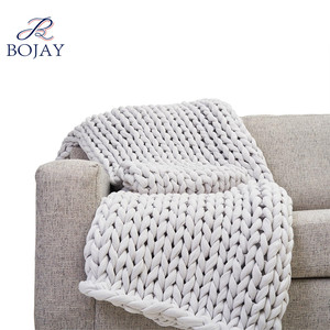 Couverture lestée tubulaire en coton tricoté épais de luxe faite à la main pour adulte, idéale pour l'hiver - Vente en gros Bojay - Product Image 5