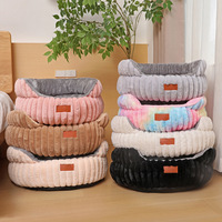 Nouveau Tapis Rond en Peluche Chaude pour Animaux de Compagnie – Lit Épais pour Chat, Nid pour Chien, Coussin de Repos Doux pour Chat et Chien