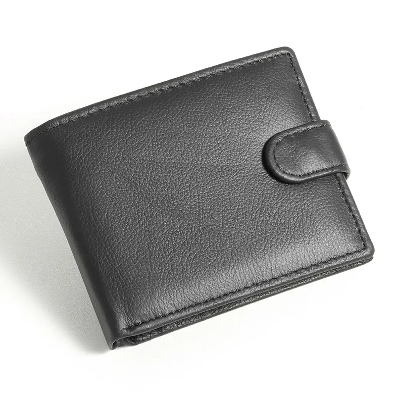 Hakiki deri erkek cüzdan siyah lüks bozuk para cüzdanı küçük cüzdan fermuar kısa çantalar yeni para cüzdan