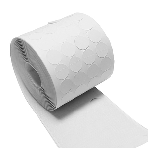 OEM ODM Service DOT blanc noir personnaliser la largeur personnalisée crochet et boucle points acceptent petite commande 25mm adhésif Velcroe cercle points - Product Image 6