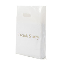 Sac éco soluble, transporteur écologique personnalisé, sac de Shopping en plastique découpé avec poignée