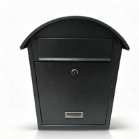 Boîte aux lettres en acier imperméable avec revêtement en poudre, grande capacité, verrouillable, murale, pour usage résidentiel