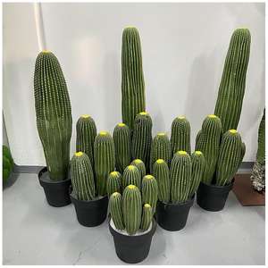 Cactus artificiel en PU de qualité supérieure, écologique, grand modèle, vert, haute simulation, plante décorative esthétique pour la remise des diplômes et la maison - Product Image 1