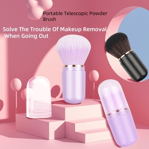 Brocha de Maquillaje Profesional Retráctil y Portátil, Pelo Sintético, Mango de Plástico, Suave, para Polvo Suelto, Corrector, Rubor, Cosméticos - Product Image 2
