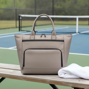 Sac de transport technique compact en PU pour pickleball avec poche à bords finis, capacité 1 raquette, 420D mat, logo personnalisé, vente en gros - Product Image 3