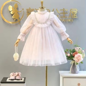 女婴公主派对礼服学步儿童蕾丝刺绣薄纱优雅婚礼生日舞会礼服儿童圣诞服装 - Product Image 4