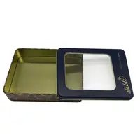 Caja de embalaje rectangular de Material metálico, con ventana transparente