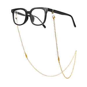 <span class=keywords><strong>Cadena</strong></span> de <span class=keywords><strong>gafas</strong></span> de sol de oro de moda personalizada con cuentas de cristal perlado <span class=keywords><strong>gafas</strong></span> de lectura accesorios para el cuello - Product Image 2