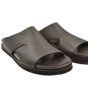 Mocasines de Cuero Genuino de Vaca Cruda para Hombre, Tallas Grandes, Transpirables, de Verano, Pantuflas de Lujo, Casuales, sin Talón, con Punta Abierta - Product Image 3