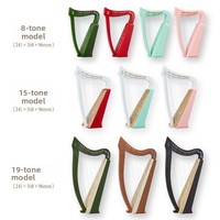 New-Style Paulownia Wood 8-String Professional-Grade Mini Harp Easy to Learn Portable for Beginners; Factory Wholesale