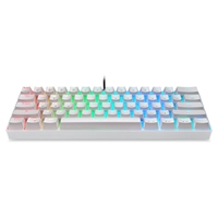 Clavier mécanique de jeu optique RGB 60% Motospeed CK61 blanc/noir en aluminium, programmable Type-C, fabriqué à Shenzhen pour ordinateur portable