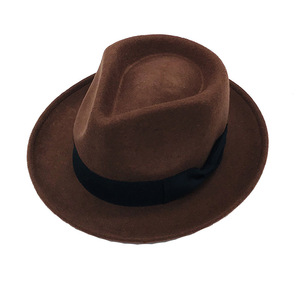 Chapeaux Fedora de style <span class=keywords><strong>Indiana</strong></span> <span class=keywords><strong>Jones</strong></span> pour femmes et hommes, 100% laine douce et pliable - Product Image 1