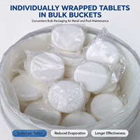 Tablet Kolam Renang J10201 Larut Lambat, Kemasan Besar 0,44 Pound, Diameter 3 Inci, dengan Gudang Luar Negeri Amerika