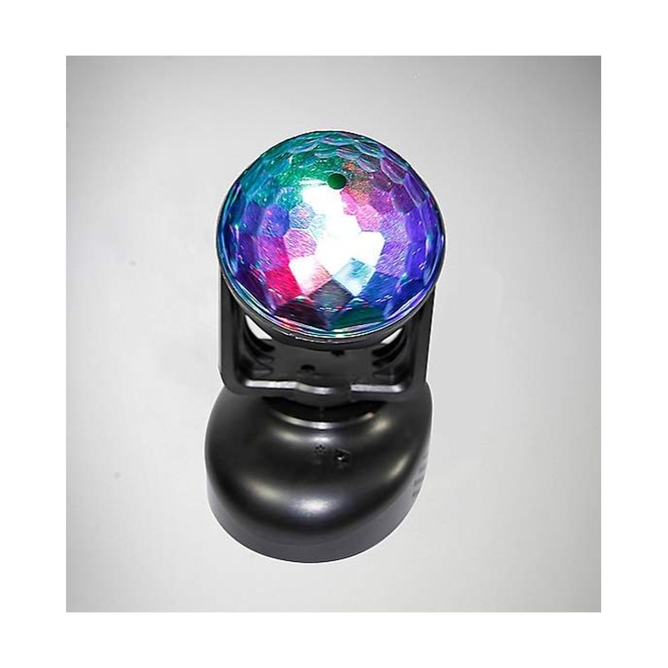 ISMARTLASER Indoor Plastic Party Christmas 360-Degree Rotating RGB LED Sound Flashing Disco Mirror Ball Lights Remote Control
