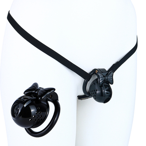 Jaula de Castidad Negra con Lazo, Modelo 2026, Dispositivo de Castidad con Bloqueo para Hombres, Aumenta la Confianza, Sensación Segura, Jaula Portátil - Product Image 1