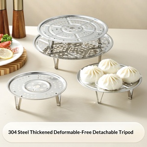 Rejilla Redonda de Acero Inoxidable para Cocinar al Vapor, <span class=keywords><strong>Bandeja</strong></span> Multifuncional para Olla a Presión, Soporte para Cocinar Alimentos al Vapor en la Cocina - Product Image 3