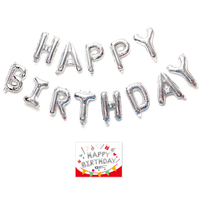 Lot de ballons en aluminium en forme de lettres de 16 pouces pour décoration de fête d'anniversaire, de Noël et du Nouvel An, ensemble de ballons alphabet pour adolescents