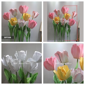 Realistic Silk Giant Artificial Tulip <b>Flower</b> Sets for Wedding and Mother's Day Outdoor Decorations - Product Image 3