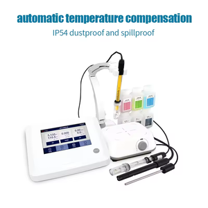 Độ chính xác cao 0.001ph Máy tính để bàn màn hình cảm ứng PH meter <span class=keywords><strong>EC</strong></span> Meter đo TDS độ mặn điện trở đồng thời hiển thị đọc - Product Image 5