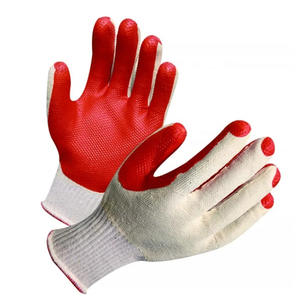 Guantes laminados de látex en relieve, Manoplas de algodón de 10 calibres, guantes de trabajo industriales de punto anticortes - Product Image 2