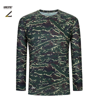 T-shirt à manches longues camouflage pour homme, léger, séchage rapide, respirant, 95% polyester, 5% élasthanne, sports de plein air, personnalisation OEM disponible